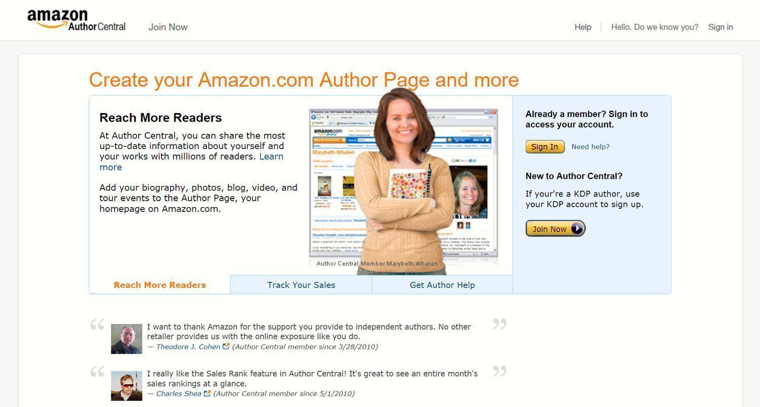 Amazon Author Central