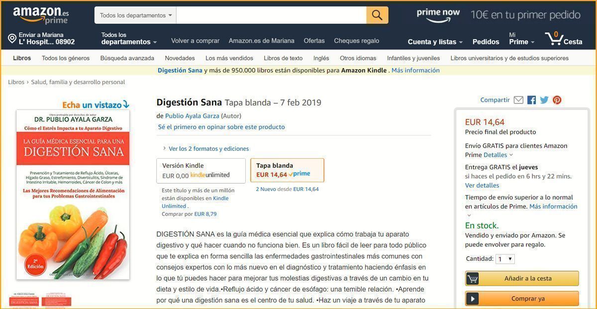 Digestión Sana en Amazon